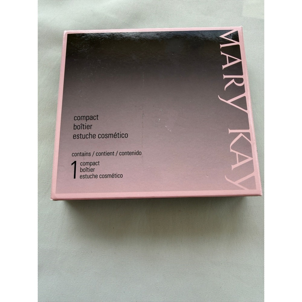 Mary Kay Refillable Magnetic Makeup Compact Case Mirror Black Pink Gradient